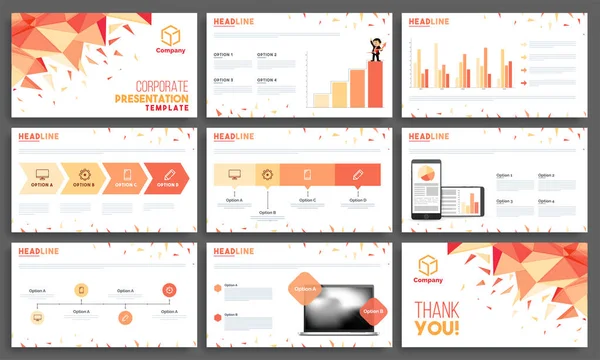 Soyut tasarım ile kurumsal sunum şablonu.