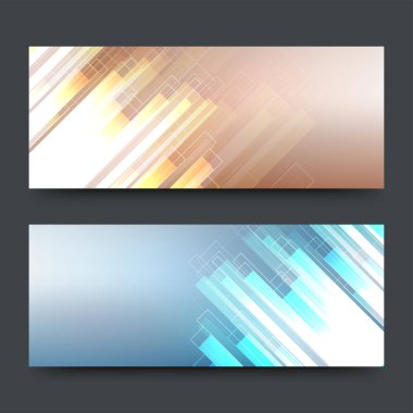 Yaratıcı web sitesi üstbilgileri soyut çizgili.