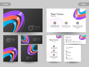 Yatay ve dikey Kartvizit şablonları ayarlandı.