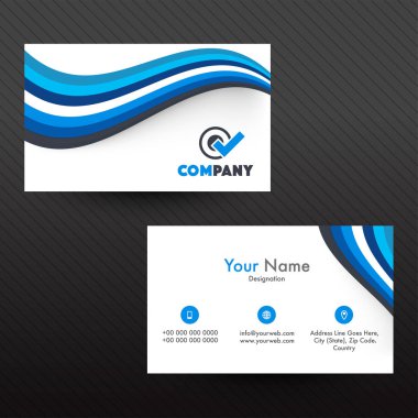 Kartvizit veya kartvizit soyut dalgalar ile.