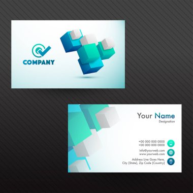 Kartvizit veya kartvizit soyut öğe ile.