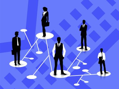 İş adamları ile Kurumsal hiyerarşi yapısı.