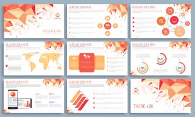 Soyut sunu şablonları infographics ile.