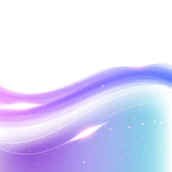 Ondes violettes avec effet fusée éclairante . — Image vectorielle