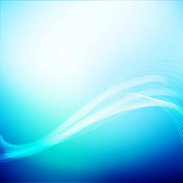 Fond abstrait bleu avec des vagues. — Image vectorielle