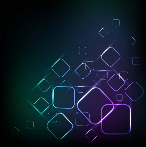 Abstract geometric background with shiny squares. — Stock Vector