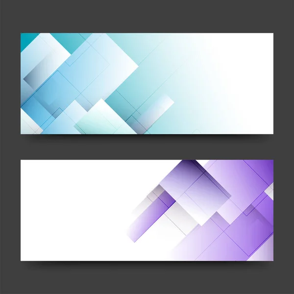 Website headers or banners set with abstract design. — Stock Vector