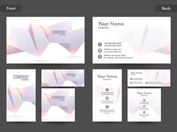Tarjeta de visita o de visita con formas poligonales abstractas . — Archivo Imágenes Vectoriales