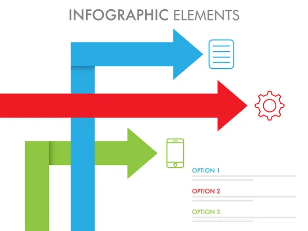 Infographic elements with colorful arrows. — Stock Vector