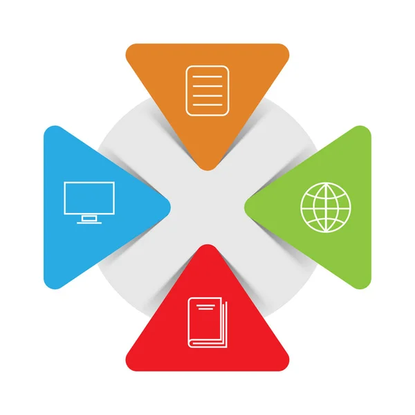 Elementi infografici a triangolo per Business . — Vettoriale Stock