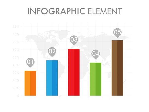 Element statystyczny infografikę dla biznesu. — Wektor stockowy
