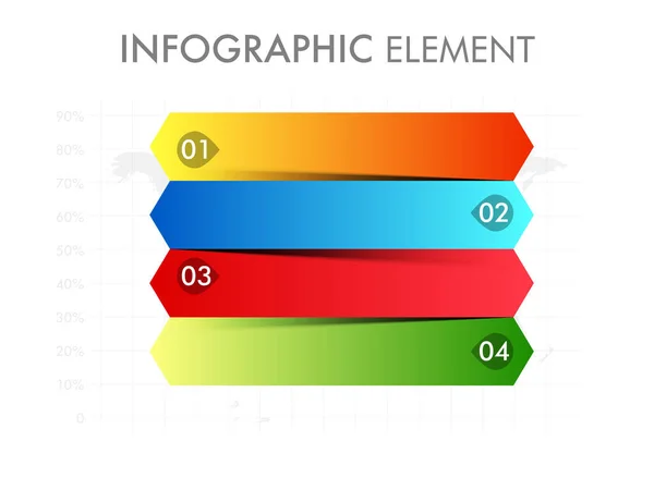 Flechas coloridas elemento infográfico para o negócio . — Vetor de Stock