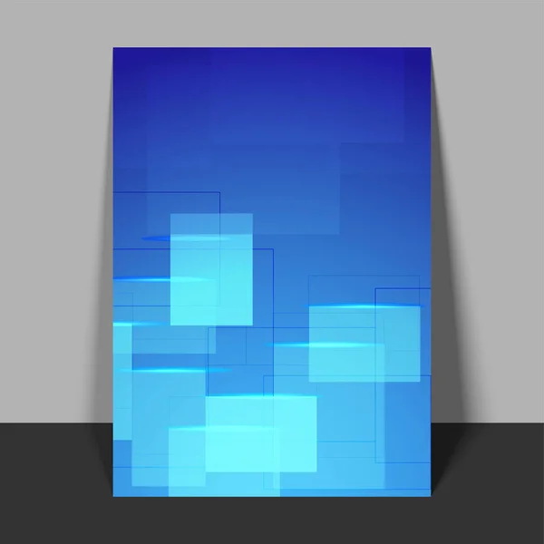 Volante azul, Plantilla con elementos abstractos . — Vector de stock