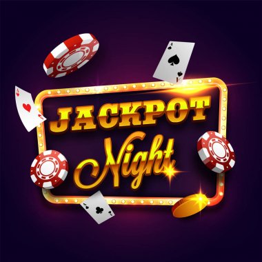 Altın ikramiye gece retro kurulu, Casino arka plan.
