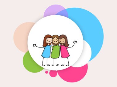 Arkadaşlar gösterim amacıyla dostluk gün doodle.