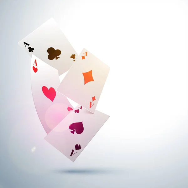 As jugando fondo de la tarjeta, concepto de Casino . — Vector de stock