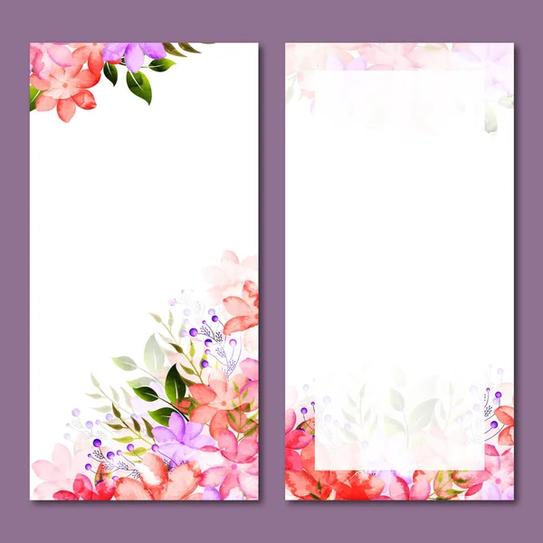 Floral sitio web pancartas conjunto . — Vector de stock