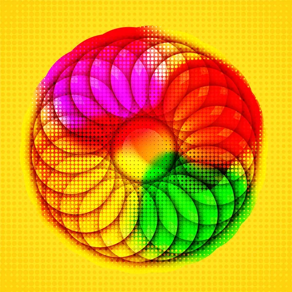 Abstracte cirkel element met mesh effect. — Stockvector