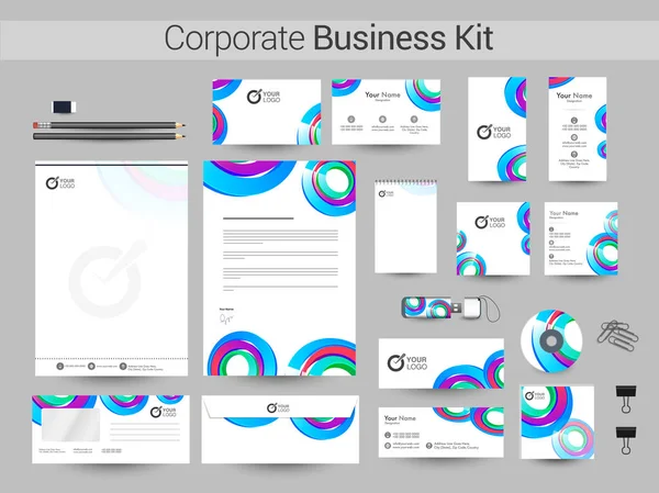 Kurumsal iş kiti ile 3d soyut öğe.