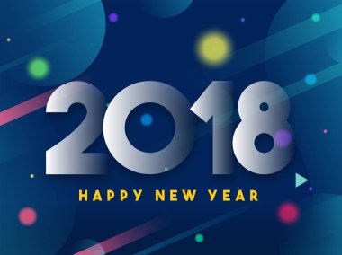 Renkli arka plan üzerinde şık metin 2018. 