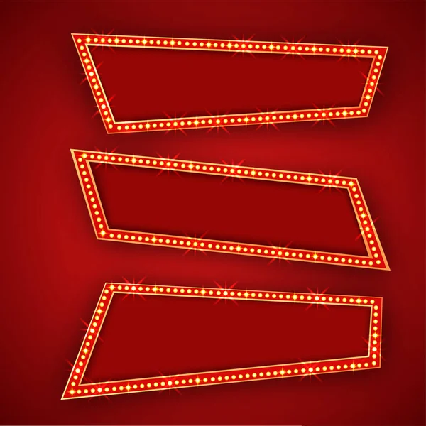 Ampuller, metin için yer ile çerçevelerle Retro kayan yazı.