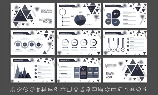 Шаблон презентації бізнесу з інфографікою . — стоковий вектор