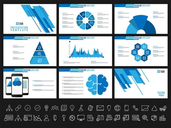 Modèles de présentation créatifs pour vos rapports d'entreprise et pr — Image vectorielle