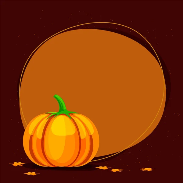 Thanksgiving Day greeting card with pumpkin. — Stock Vector