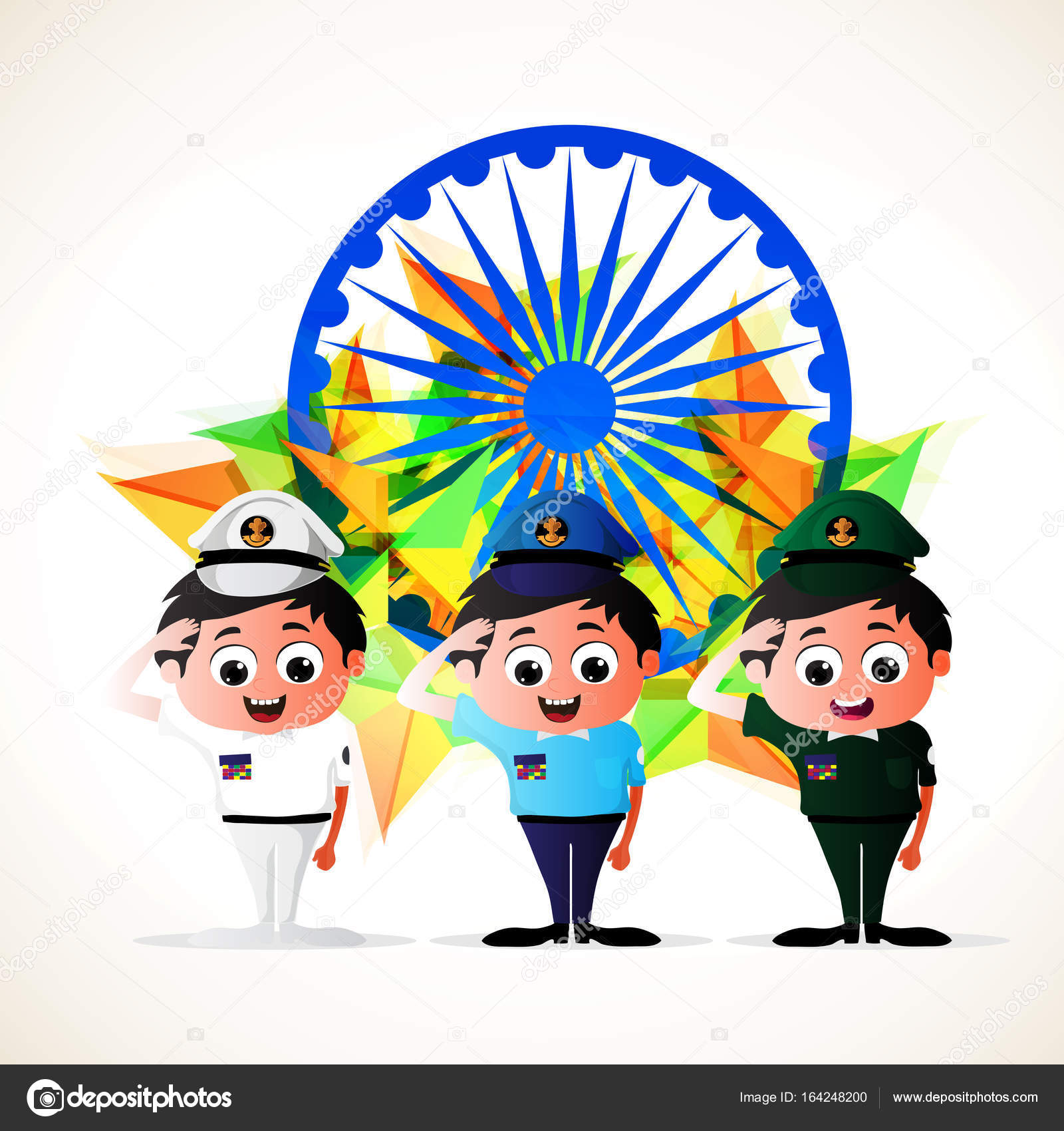 Saluting Army Officers for Indian Independence Day. Stock ...