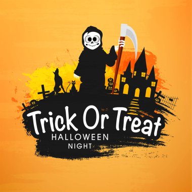 Ya parani ya canini, Cadılar Bayramı gecesi afiş, banner tasarımı.