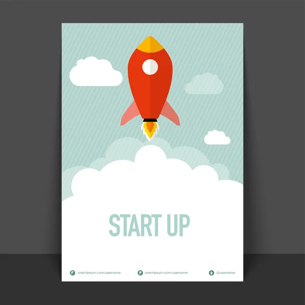 Business Start Up Volantino, modello o banner . — Vettoriale Stock