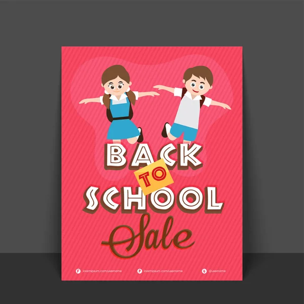 Terug naar School-autoverkoop, sjabloon of Banner ontwerp. — Stockvector