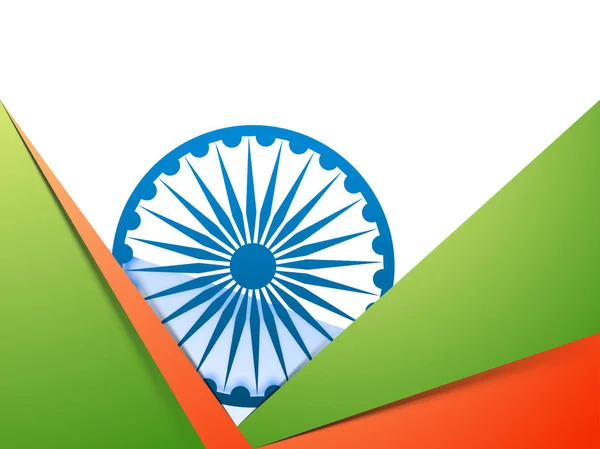 Abstrakte indische Flaggenfarben Hintergrund für den Unabhängigkeitstag. — Stockvektor