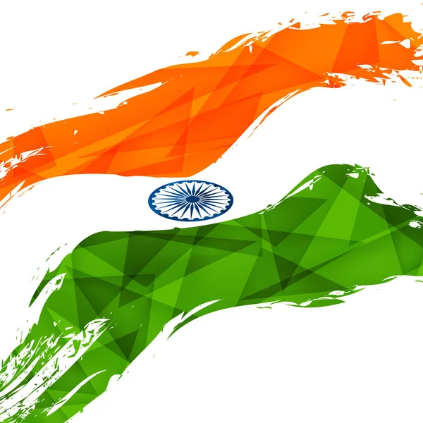 Diseño de la bandera india para la celebración del Día de la Independencia . — Vector de stock