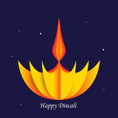 Işıklı kağıt lamba mavi arka plan, mutlu bayramlar cel yaktı.