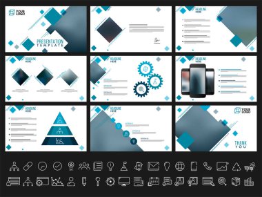 İş raporları ve pr için yaratıcı sunu şablonları