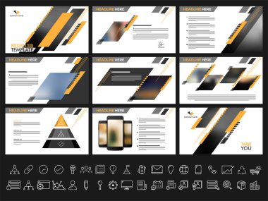 İş raporları ve pr için yaratıcı sunu şablonları