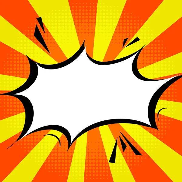 Pop sanat tarzı konuşma balonu tasarım yarı ton ışınları arka plan üzerinde.