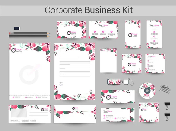 Kurumsal iş kiti ile güzel çiçekler.