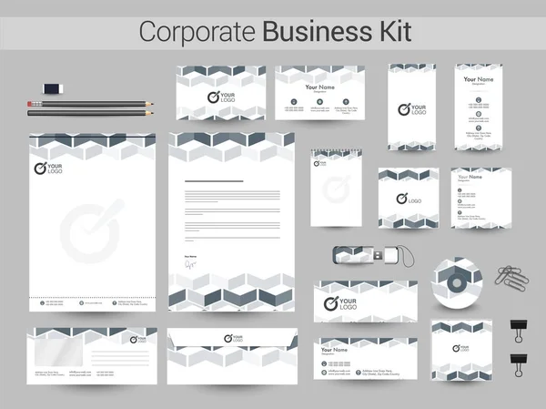 Kit de negocio corporativo creativo . — Archivo Imágenes Vectoriales