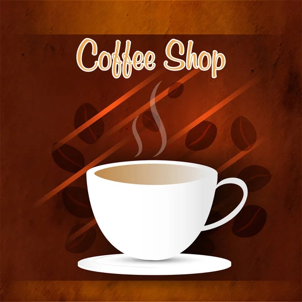 Kaffe på abstrakt brun bakgrund. — Stock vektor
