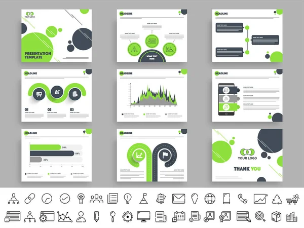 Presentationsmall set med infographics. — Stock vektor