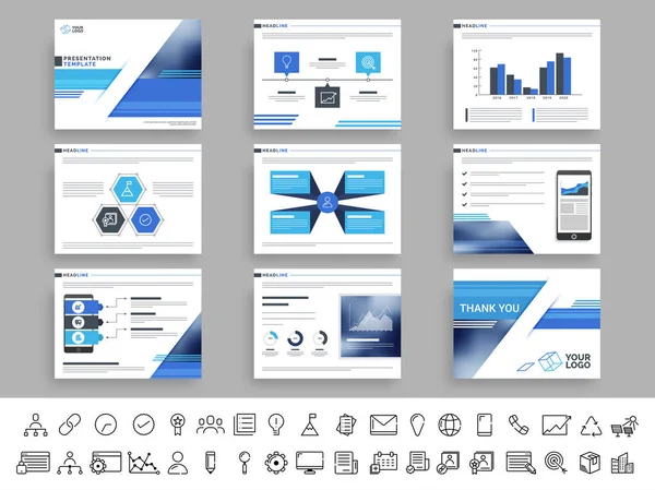 Kreativa företag presentation mallen layout. — Stock vektor