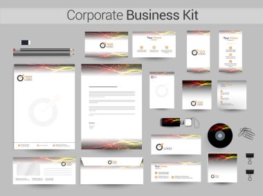 Kurumsal iş kiti ile parlayan dalgalar.