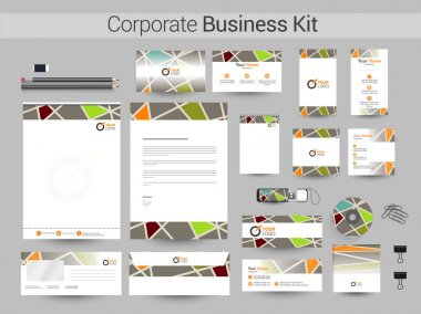 Soyut kurumsal kimlik veya iş teçhizat.