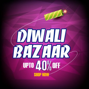 Diwali ın Bazaarı, satış poster, afiş veya el ilanı tasarımı.