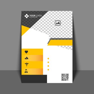 Sarı ve gri profesyonel el ilanı, kurumsal broşür, yıllık R