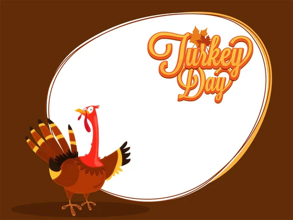 Happy Thanksgiving Day concept with turkey. — Stock Vector
