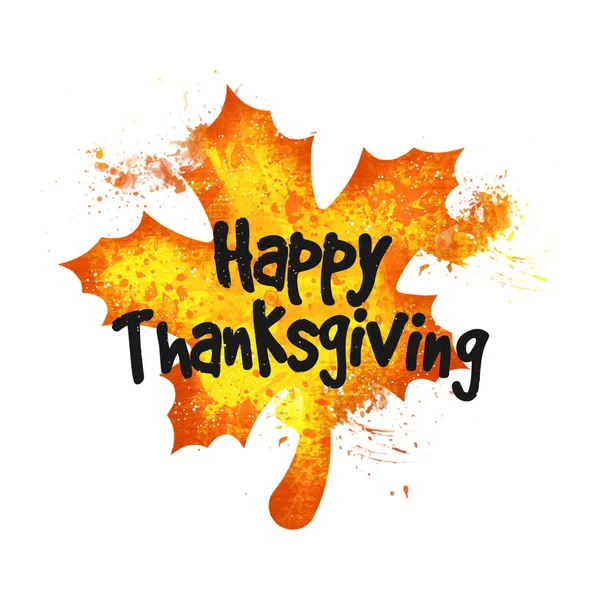 Abstrakta hösten blad med Happy Thanksgiving Text. — Stock vektor