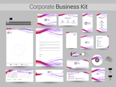 Kurumsal iş kiti ile parlayan dalgalar.